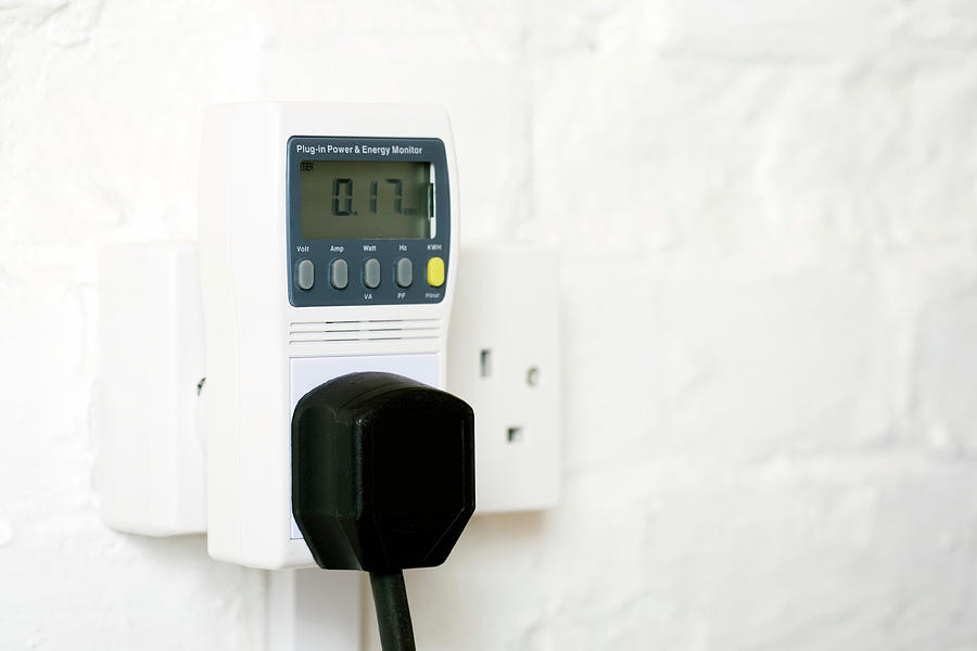 Device Photograph - Plug-in Electricity Meter #1 by Emmeline Watkins/science Photo Library