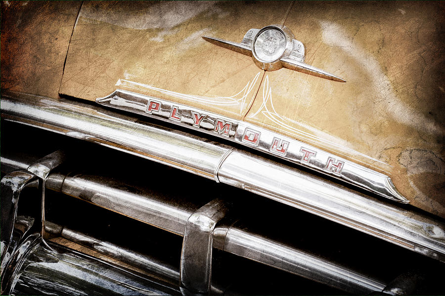 Car Photograph - Plymouth Hood Emblem #1 by Jill Reger