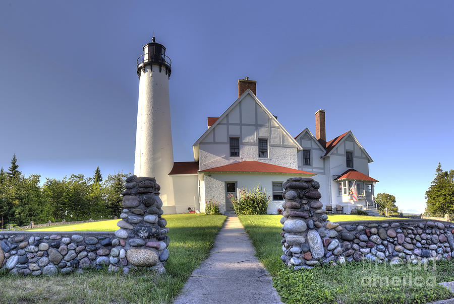 Lighthouse Photograph - Point Iroquois Lighthouse #1 by Twenty Two North Photography
