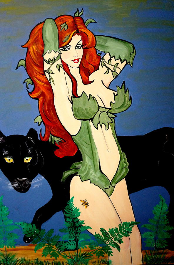 Poison Ivy  Cartoon Painting by Nora Shepley