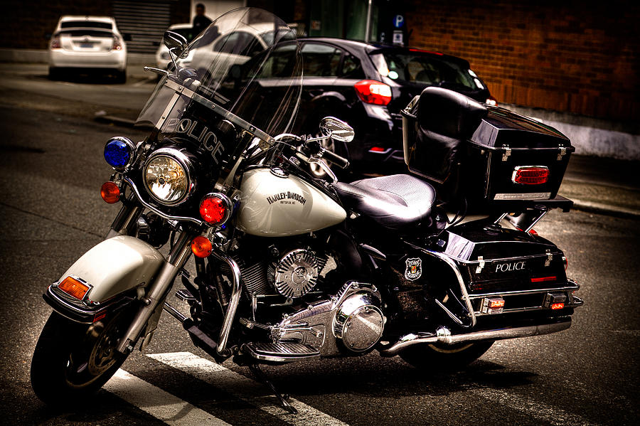 Police Harley #2 Photograph by David Patterson