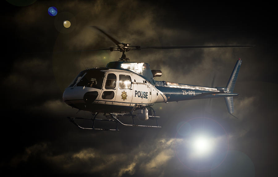 Helicopter Photograph - Police #1 by Paul Job