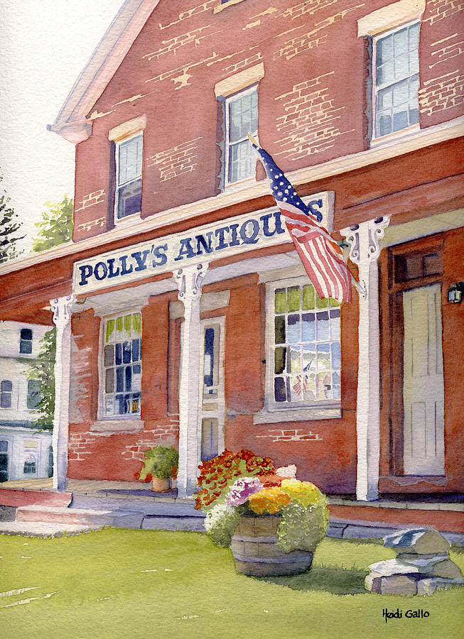 Sutton Painting - Pollys Antiques #1 by Heidi Gallo
