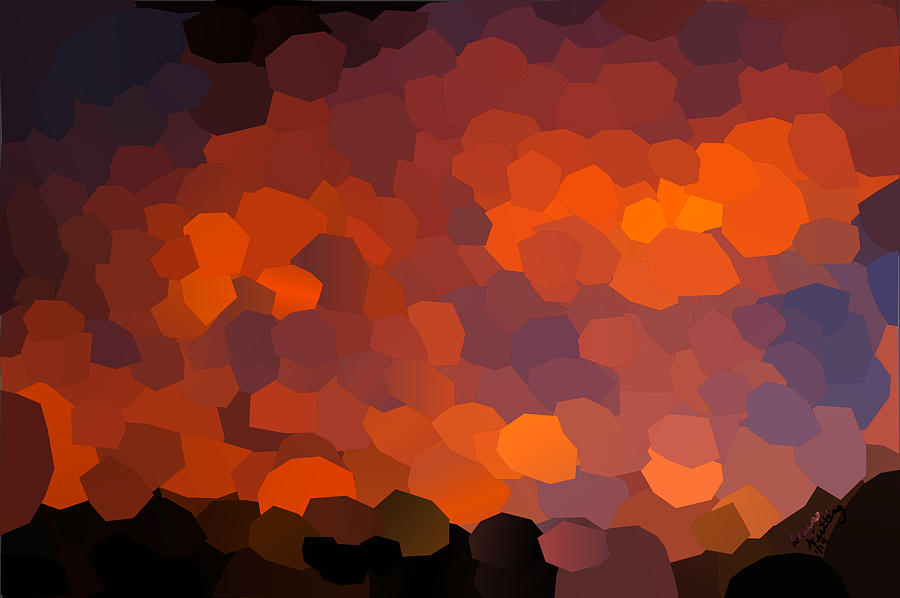 Polygon Sunset Painting