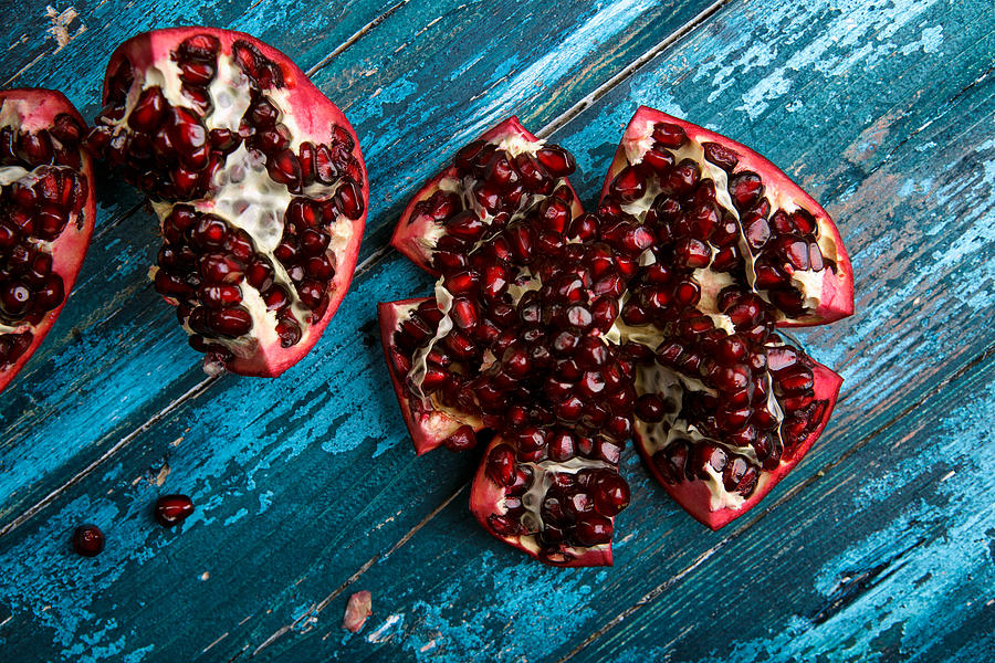 Fruit Photograph - Pomegranate #1 by Nailia Schwarz