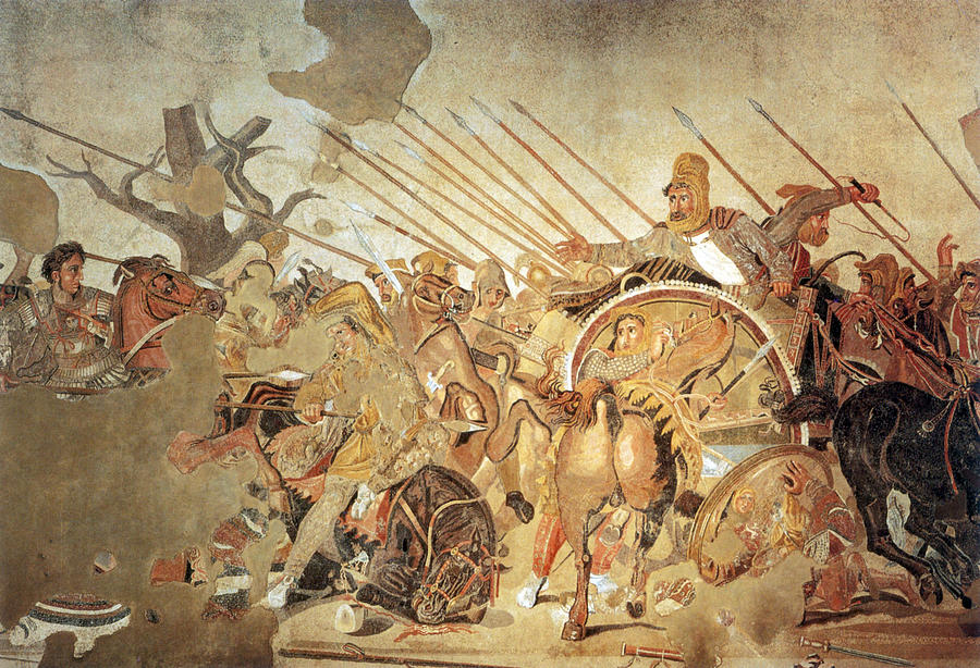 Alexander The Great Photograph - Pompeii, Alexander Mosaic, Battle #1 by Science Source