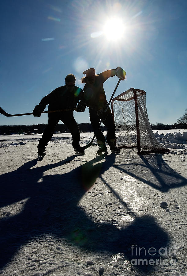 Pond Hockey #1 Photograph by Steve Somerville