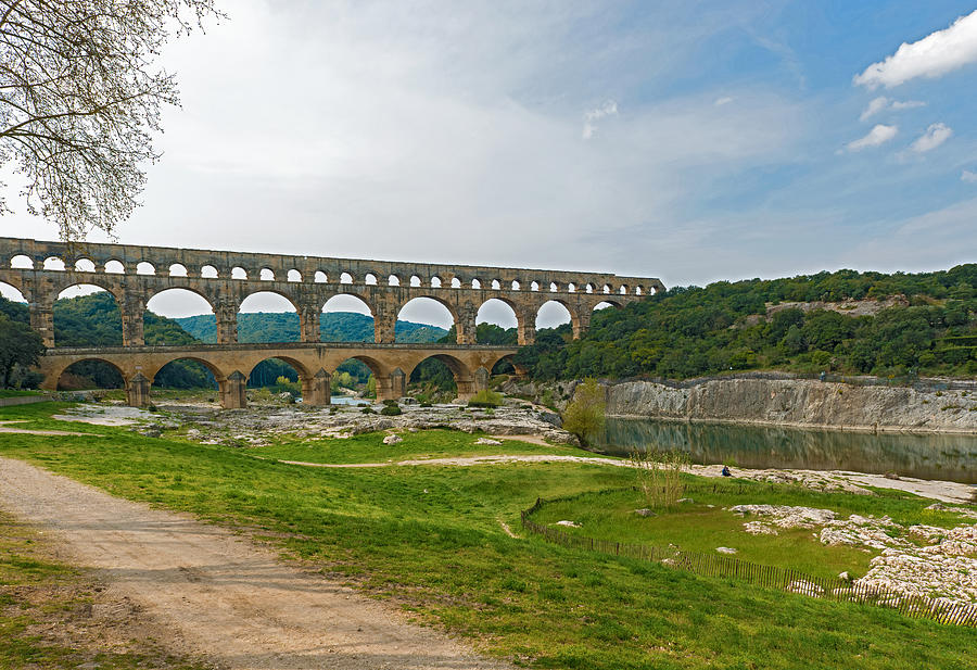 Pont du Gard Roman aqueduct near Avignon France #1 Photograph by Marek Poplawski
