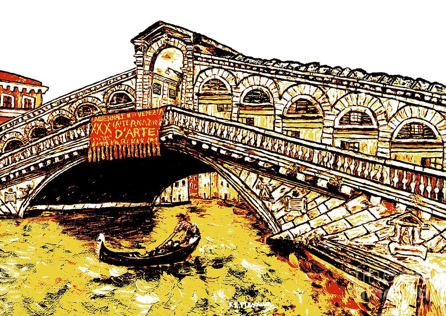An iconic bridge Painting by Loredana Messina