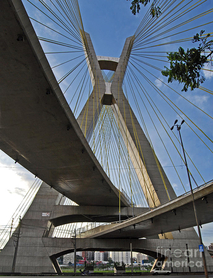 Ponte Estaiada Octavio Frias de Oliveira - Sao Paulo #1 Photograph by Carlos Alkmin