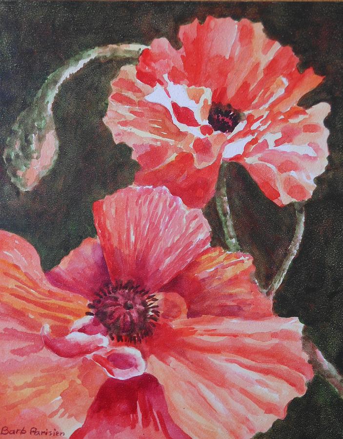 Poppies #1 Painting by Barbara Parisien