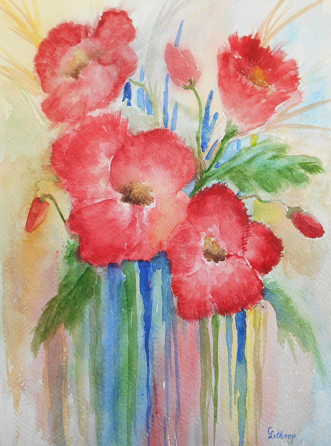 Poppies #2 Painting by Christine Lathrop