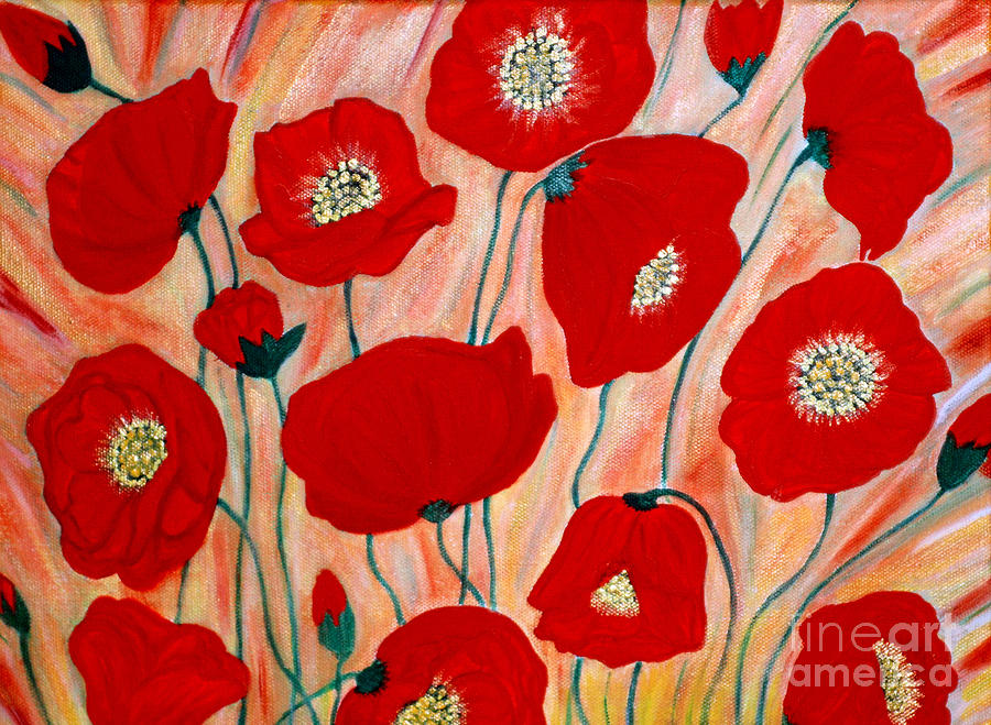 Poppies. Inspirations Collection. #1 Painting by Oksana Semenchenko