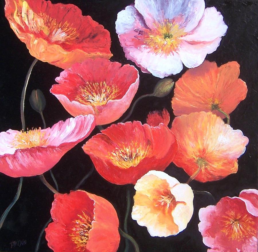 Poppy Painting - Poppies #1 by Jan Matson