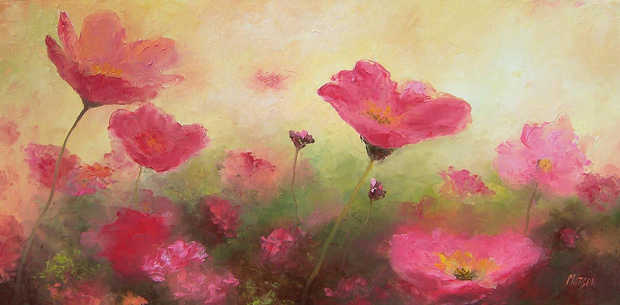 Poppy Painting - Poppy Garden by Jan Matson #2 by Jan Matson