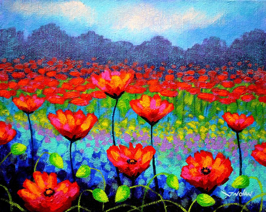 Impressionism Painting - Poppy Vista #2 by John  Nolan