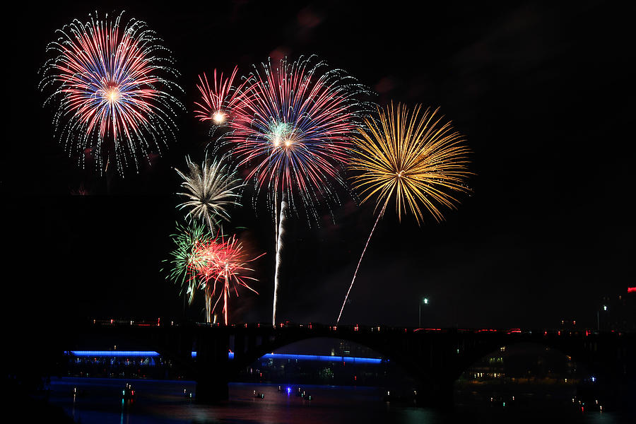 Pops on the River Fireworks Photograph by Robert Camp Pixels