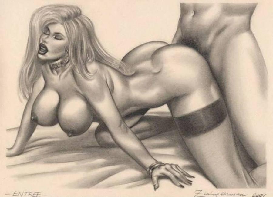 Porn 1 Drawing by Tar Alexandru