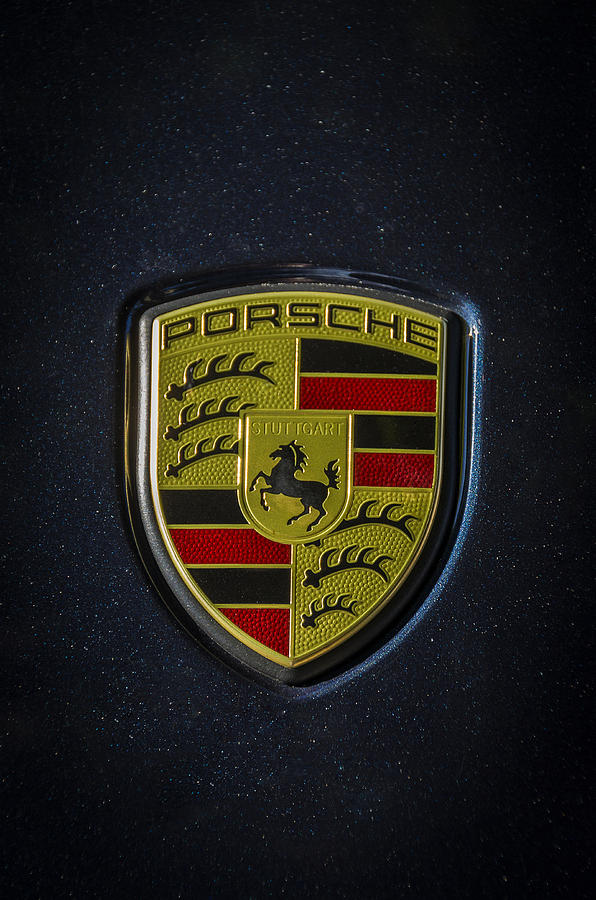 Transportation Photograph - Porsche logo #1 by Paulo Goncalves