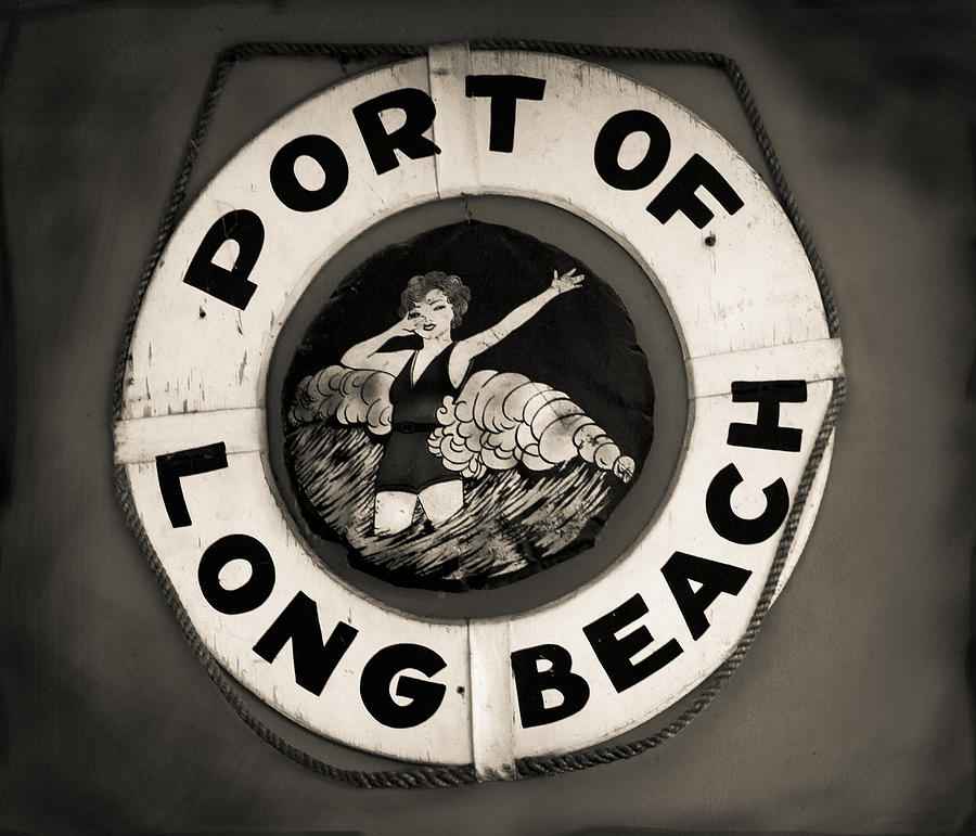 Port Of Long Beach Life Saver vin By Denise Dube Photograph by Denise Dube