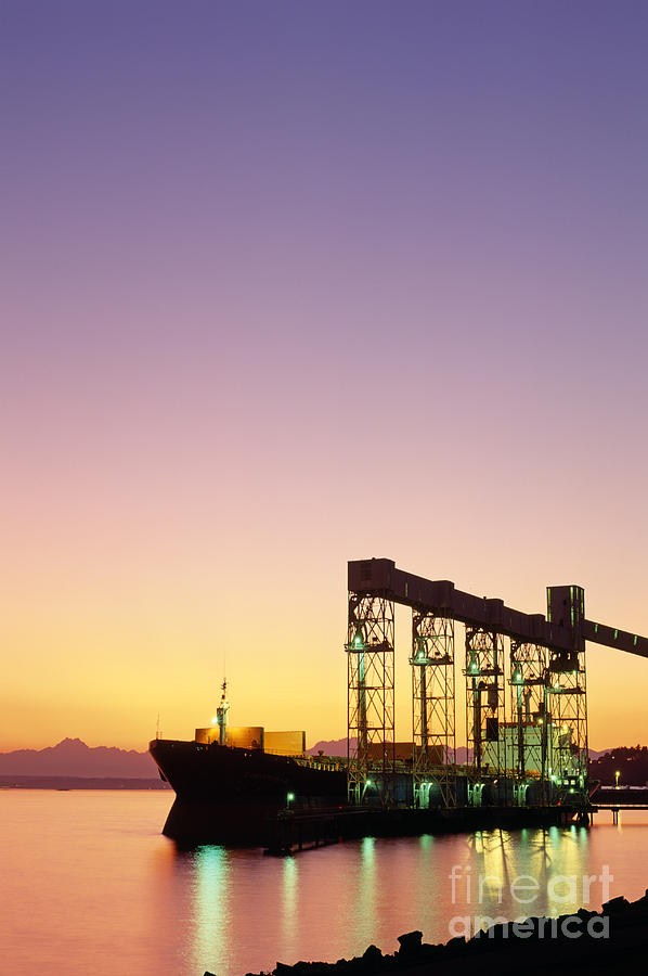 Port of Seattle Tanker at Grain Terminal #1 Photograph by Jim Corwin
