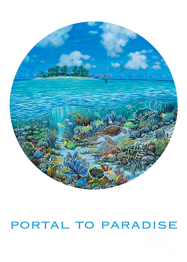 Port Hole Painting - Portal to Paradise #3 by Danielle Perry