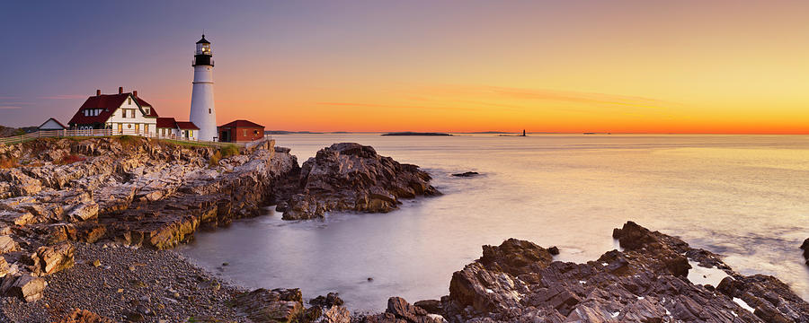 Portland Head Lighthouse, Maine, Usa At Photograph by Sara winter Portland Head Lighthouse, Maine, Usa At Photograph by Sara winter