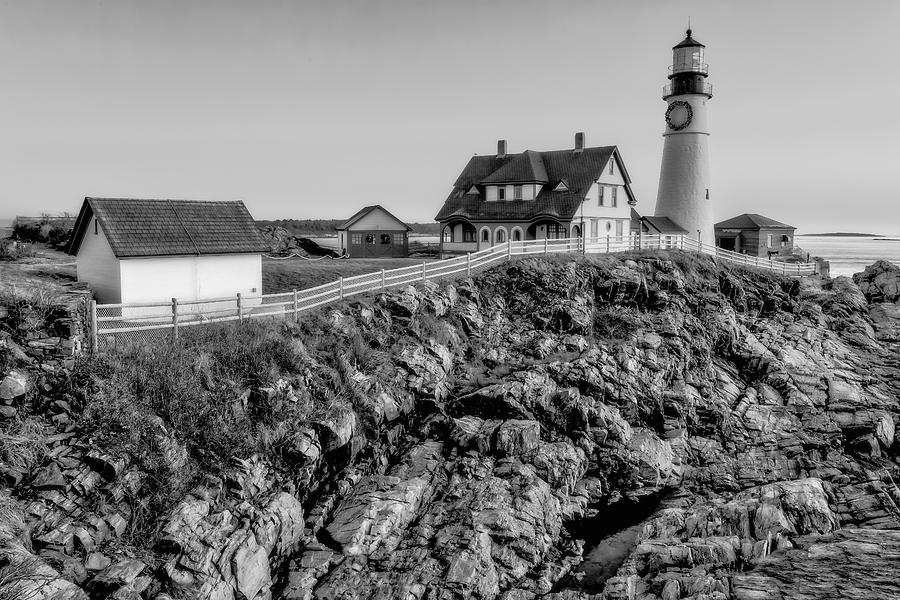 Portland Photograph - Portland Lighthouse Dawn #1 by Susan Candelario