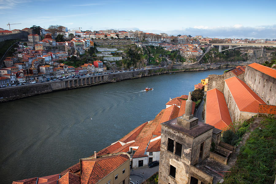 Porto and Vila Nova de Gaia Cityscape #1 Photograph by Artur Bogacki
