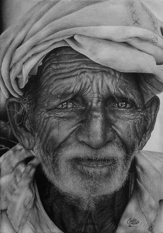 Portrait Chercoal Drawing by Adel Elliethy | Fine Art America