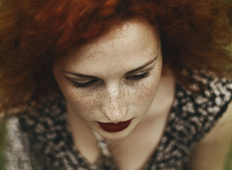 Portrait of a beautiful ginger girl #1 by Jovana Rikalo