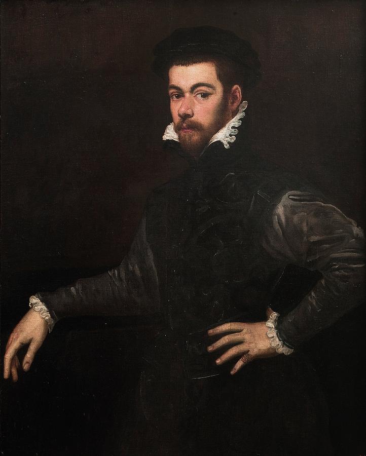Barcelona Painting - Portrait of a Gentleman #1 by Tintoretto