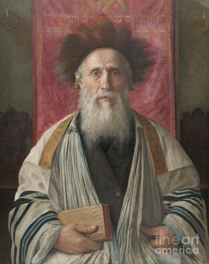 Portrait of a Rabbi #1 Painting by Celestial Images