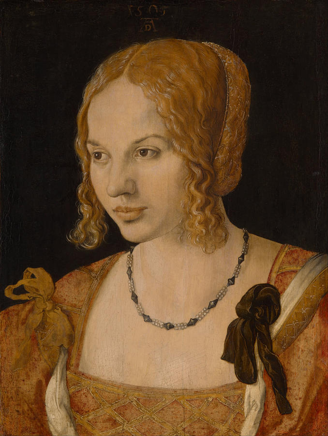 Portrait Of a Young Venetian Woman  #1 Painting by Albrecht Durer