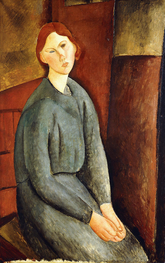 Portrait Of Annie Bjarne Painting