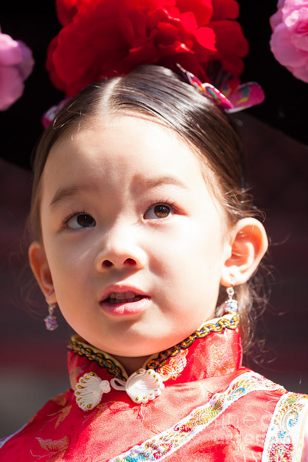 Portrait of chinese child in traditional dress #1 Photograph by Matteo Colombo