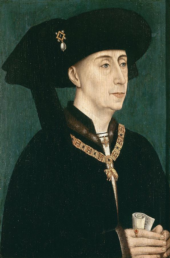 Portrait Painting - Portrait of Philip the Good #1 by Rogier van der Weyden