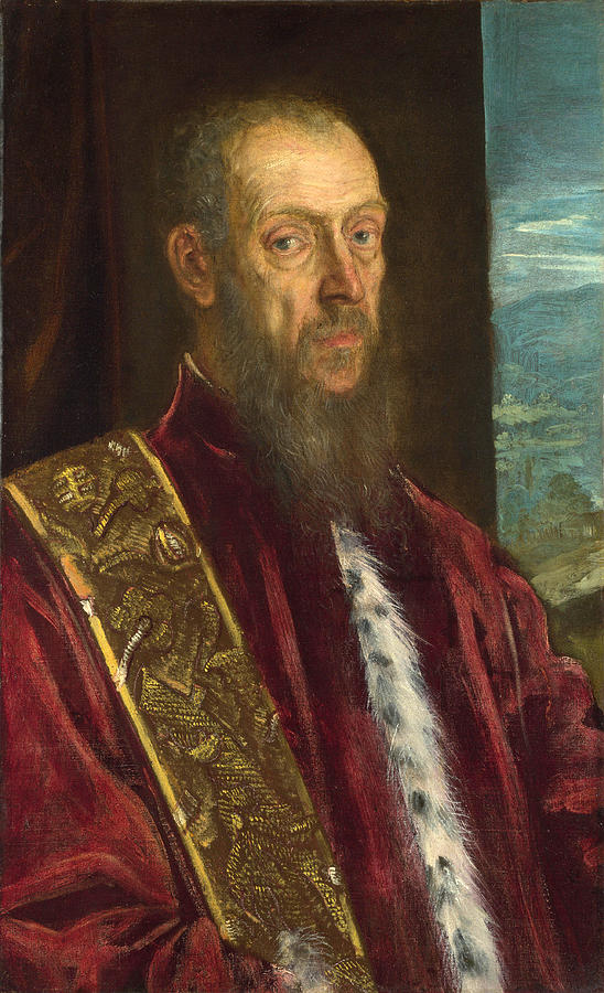 Portrait of Vincenzo Morosini #4 Painting by Tintoretto