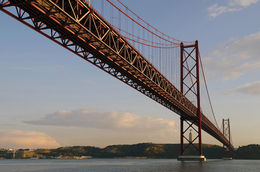 Architecture Photograph - Portugal, Lisbon, 25 April Bridge  #1 by Tips Images
