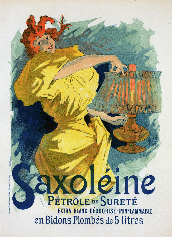 Sign Painting - Poster For Saxoléine. Chéret, Jules 1836-1932 #1 by Liszt Collection