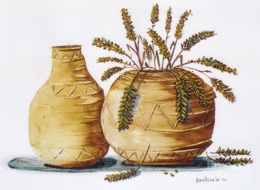Nature Painting - Pottery by Don n Leonora Hand