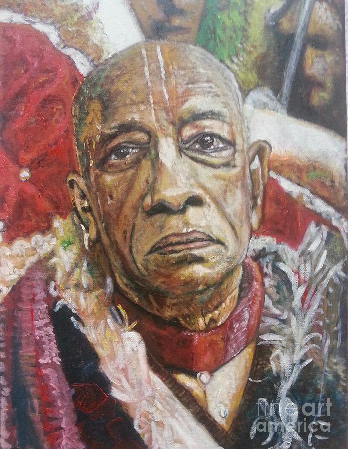 Prabhupada work in progress #1 Painting by Michael African Visions