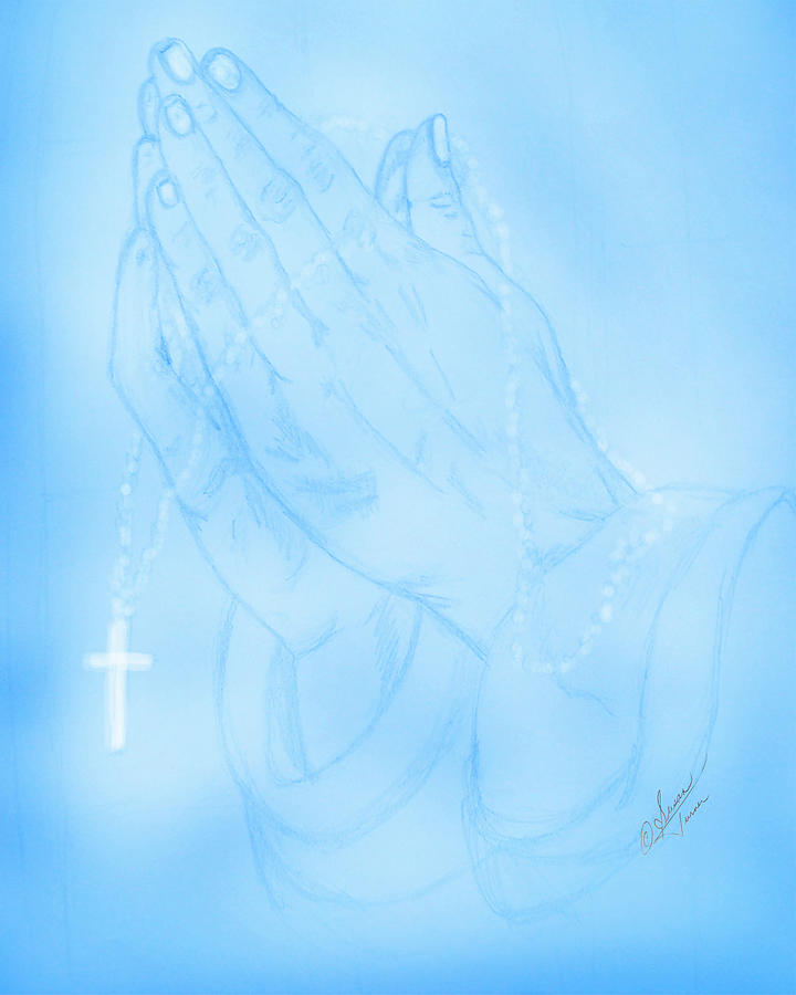 Praying Hands  Drawing by Susan Turner Soulis