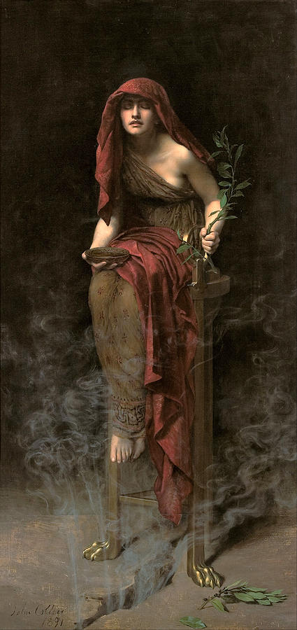 Priestess of Delphi #2 Painting by John Collier