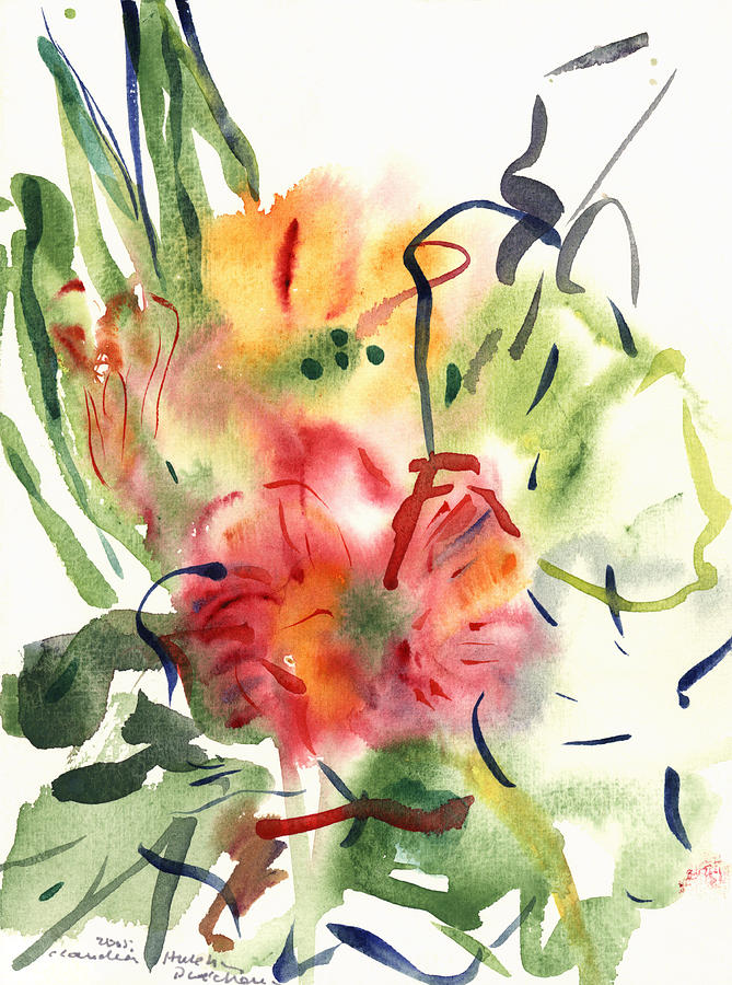 Rose Painting - Primroses by Claudia Hutchins-Puechavy