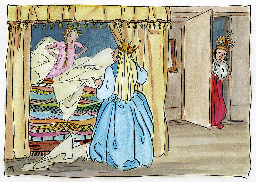 Princess And The Pea #1 Drawing by Granger