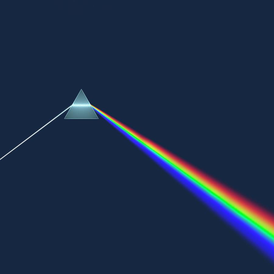Prism Dispersing Light Into Spectrum #1 Photograph by David Parker
