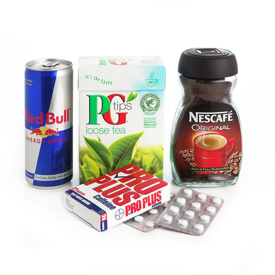 Products Containing Caffeine #1 Photograph by Science Photo Library