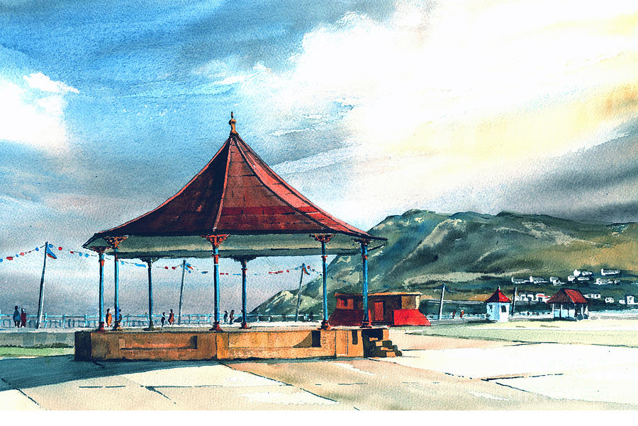 Prom Bandstand Bray Wicklow #2 Mixed Media by Val Byrne