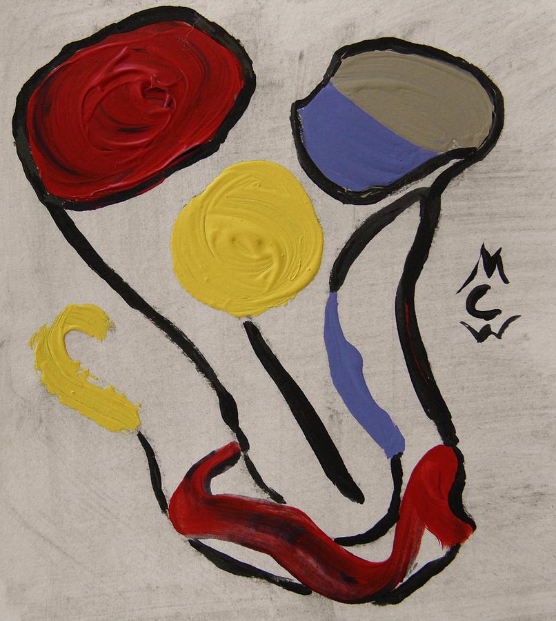 Primary Colors Painting - Protracted Notes #1 by Mary Carol Williams